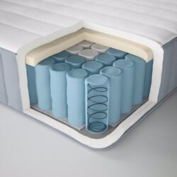 Pat Ikea Hemnes/Valevag ferma/cu saltea 180x200 (Alb) Thumb