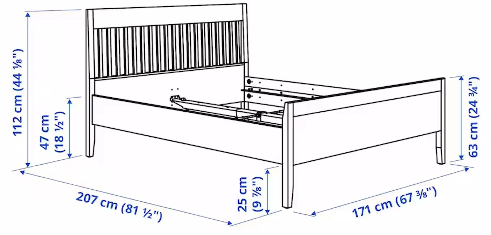 Pat Ikea Idanas Lindbaden 160x200 (Alb)