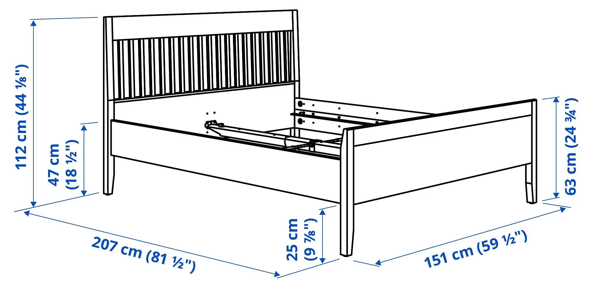 Pat Ikea Idanas Lonset 140x200 (Alb) - 6