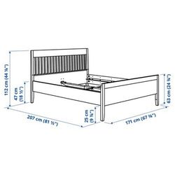 Pat Ikea Idanas Lonset 160х200 (Alb) Thumb