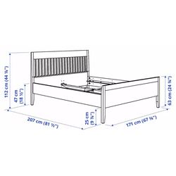 Pat Ikea Idanas Lonset 160x200 (Maro Inchis) Thumb