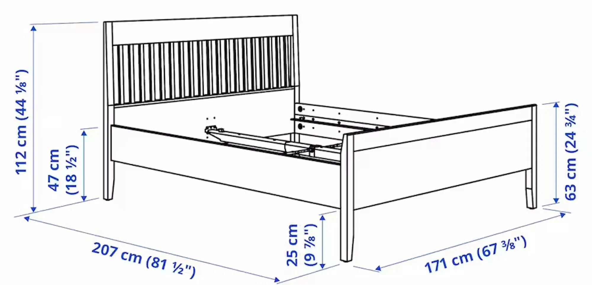 Pat Ikea Idanas Lonset 160x200 (Maro Inchis)