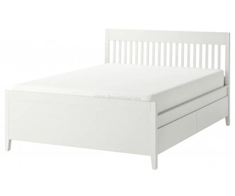 Кровать Ikea Idanas Lonset с ящиками 160x200 (Белый)