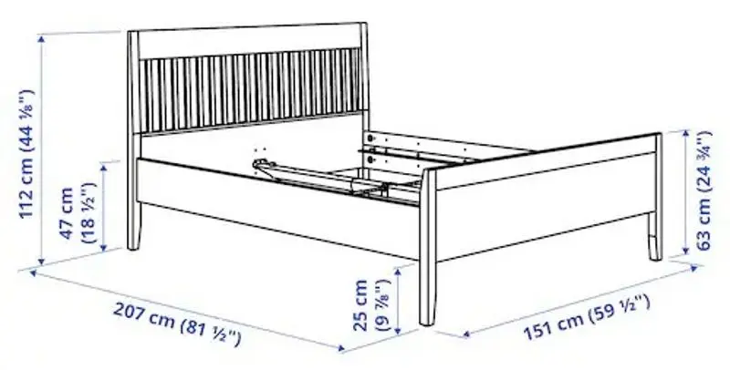 Pat Ikea Idanas Luroy 140х200 (Alb) - 2