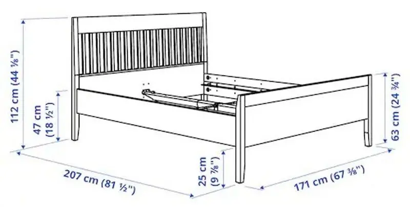 Pat Ikea Idanas Luroy 160х200 (Maro Inchis) - 7
