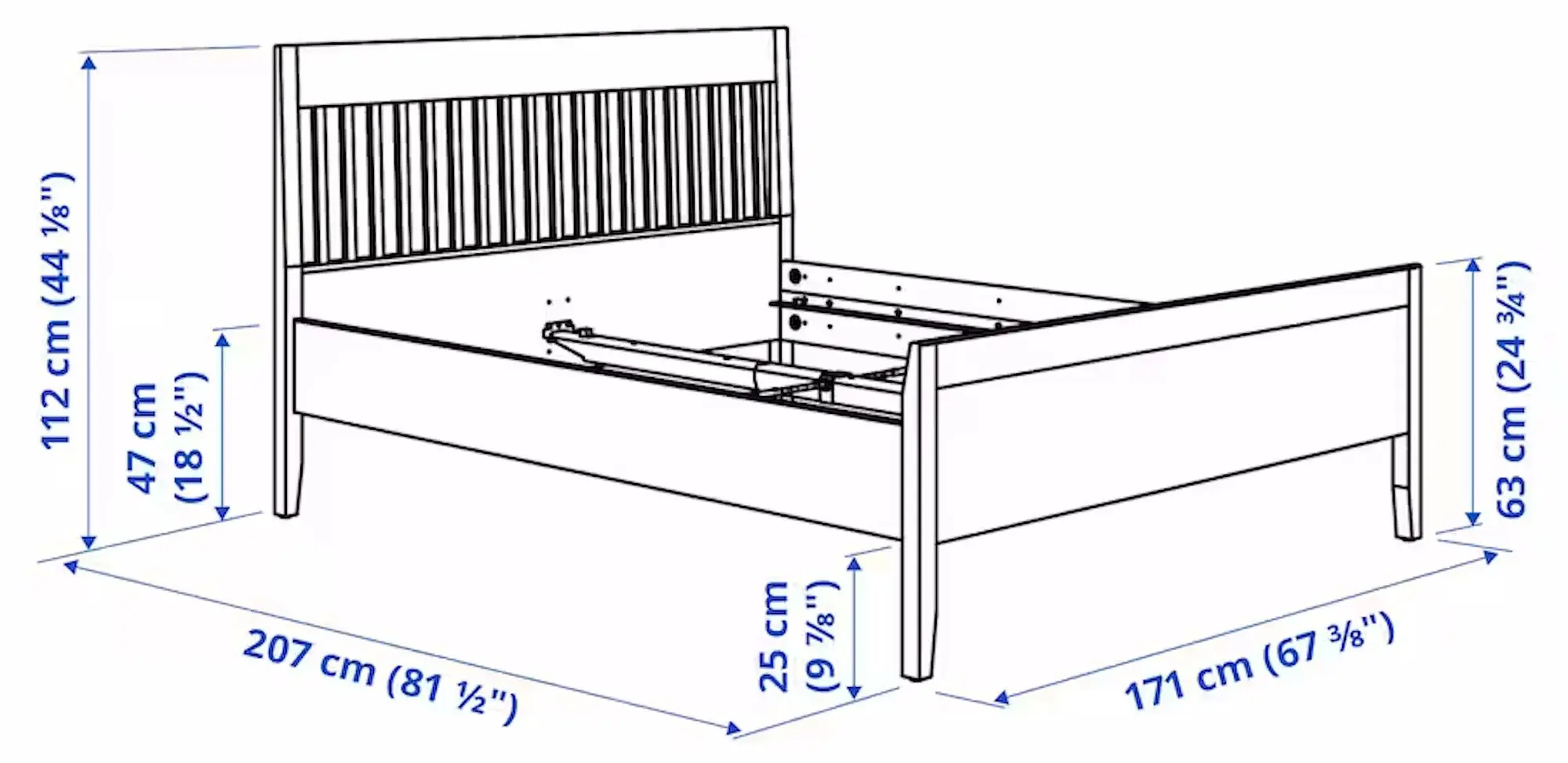 Pat Ikea Idanas Luroy 160x200 (Alb) - 10
