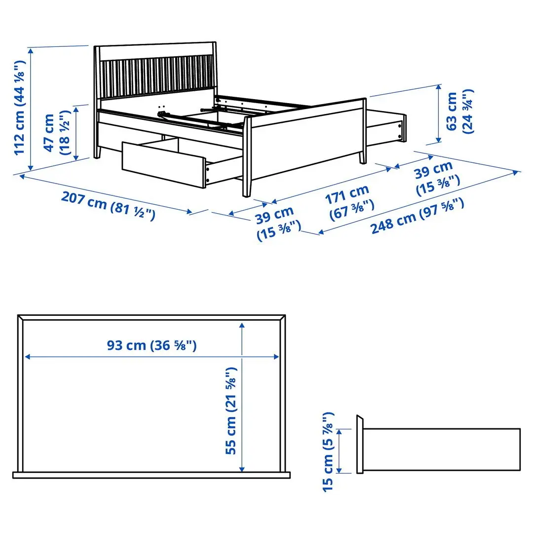Pat Ikea Idanas Luroy 160x200 (Maro Inchis) - 7
