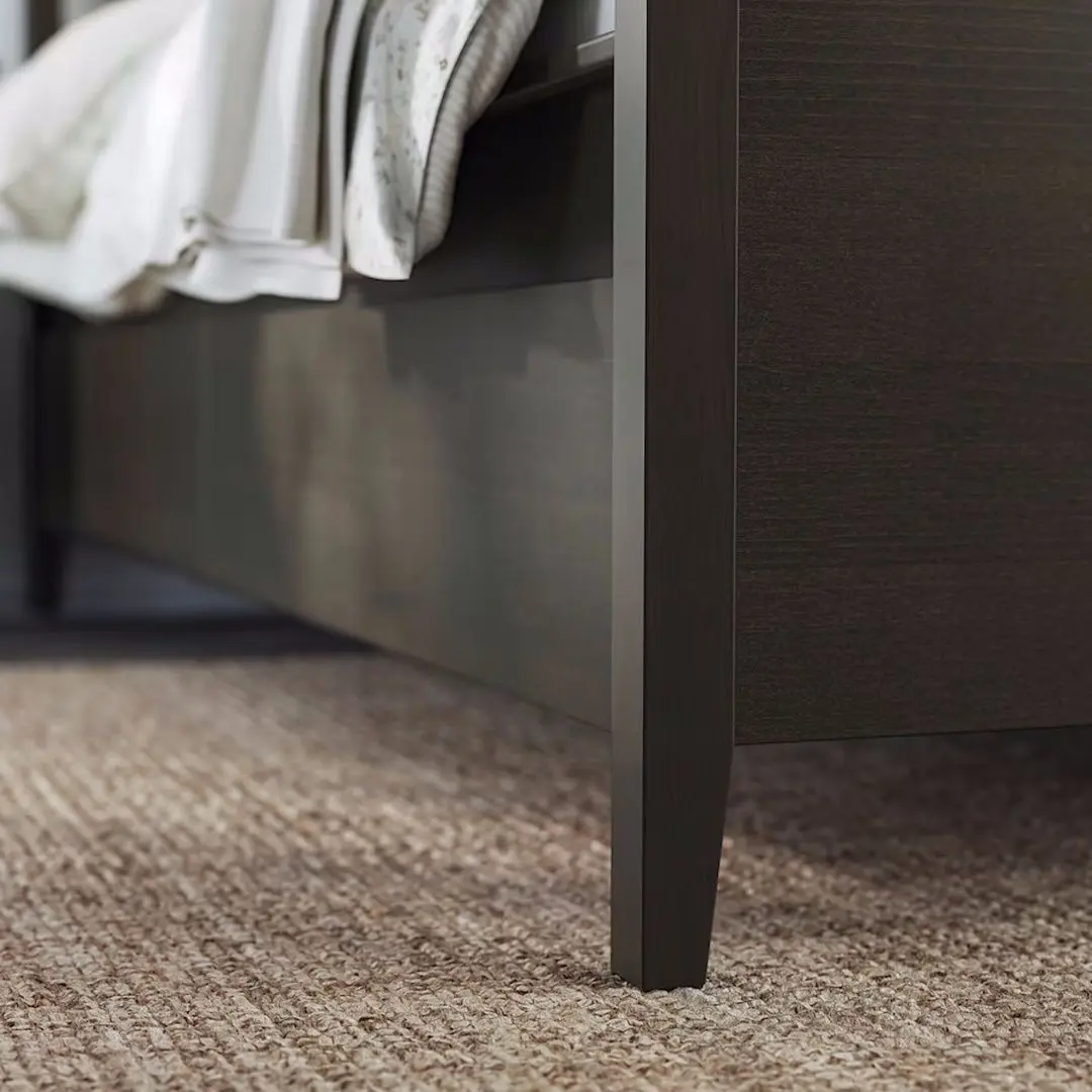 Pat Ikea Idanas Luroy cu depozitare 140x200 (Negru Maro) - 5