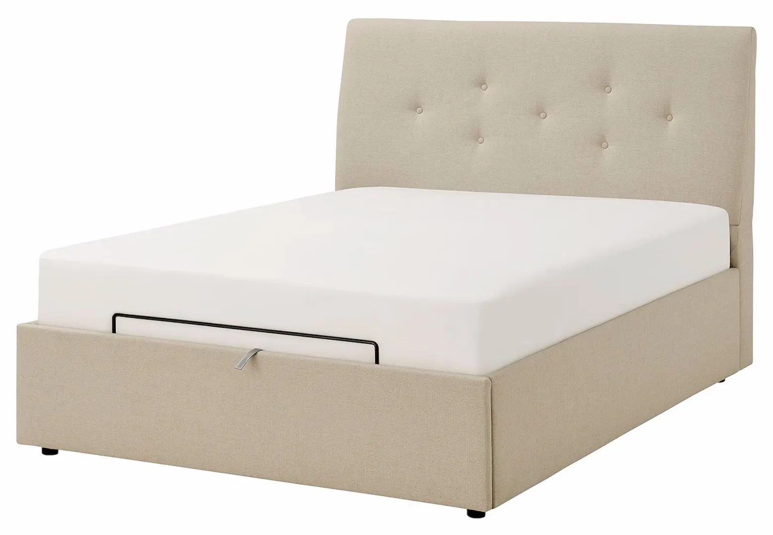 Pat Ikea Idanas/Naggen cu depozitare 140x200 (Bej)