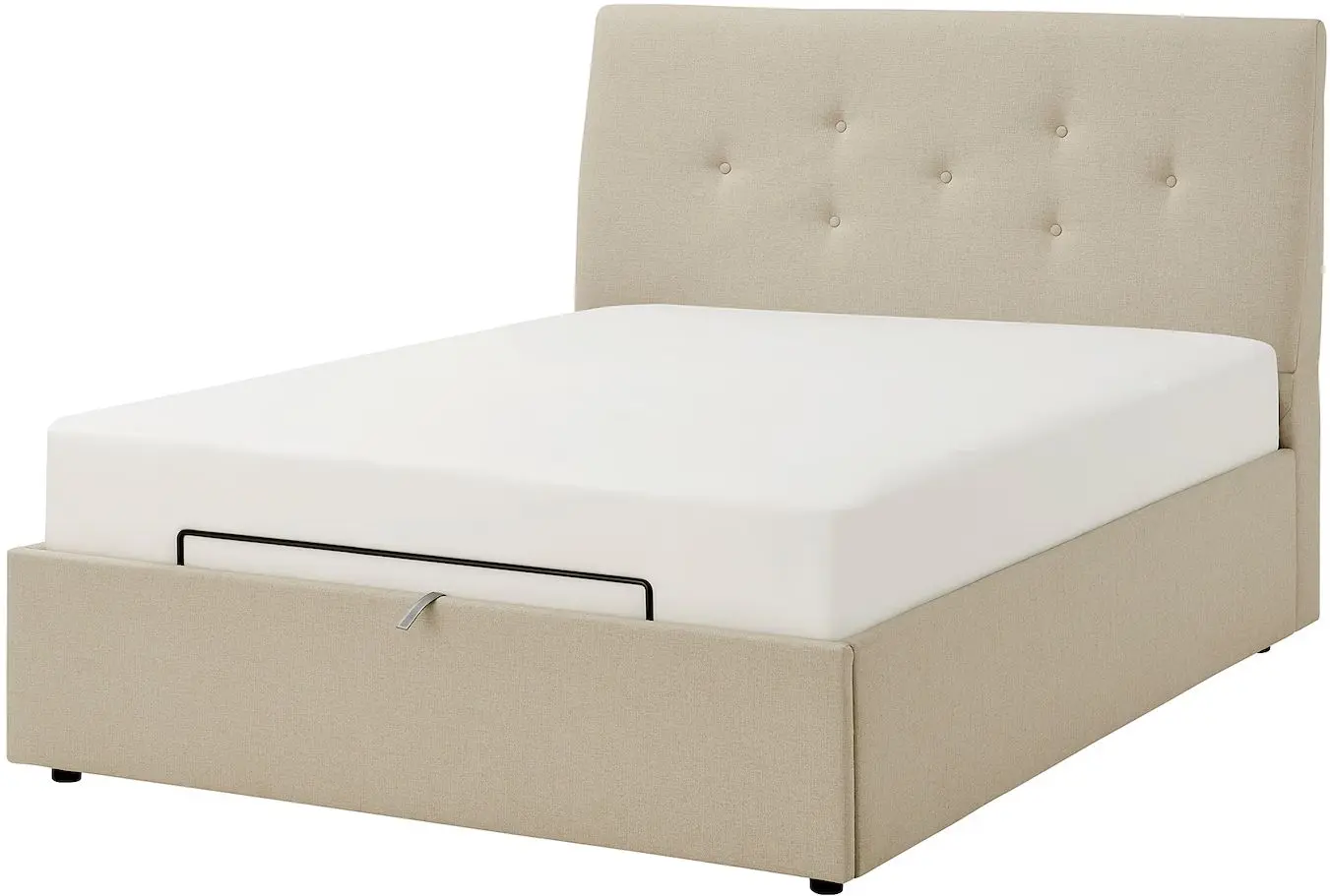 Pat Ikea Idanas/Naggen cu mecanism de ridicare 140x200 (Bej)