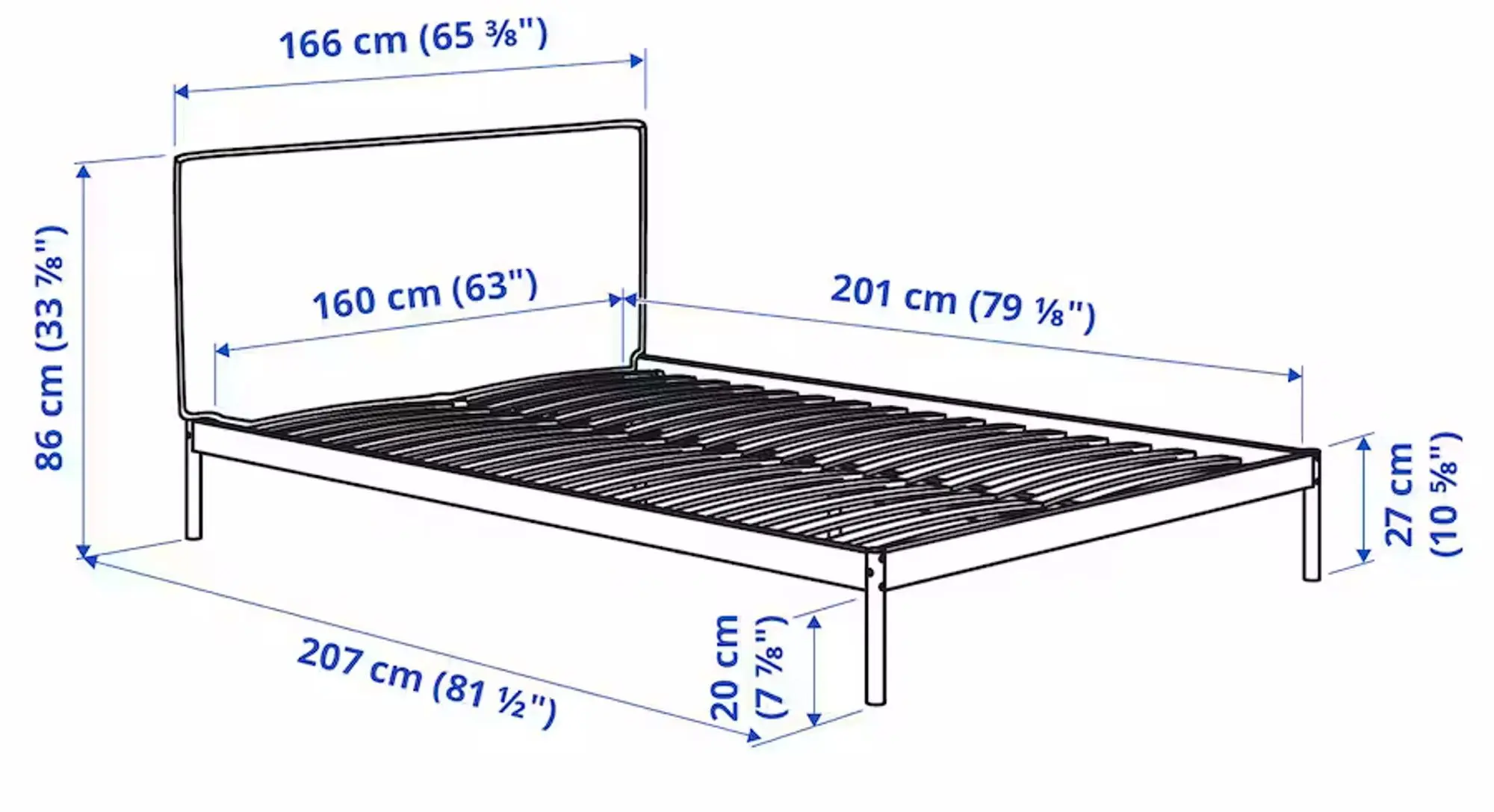 Pat Ikea Kleppstad 160x200 (Alb/Vissle Bej)
