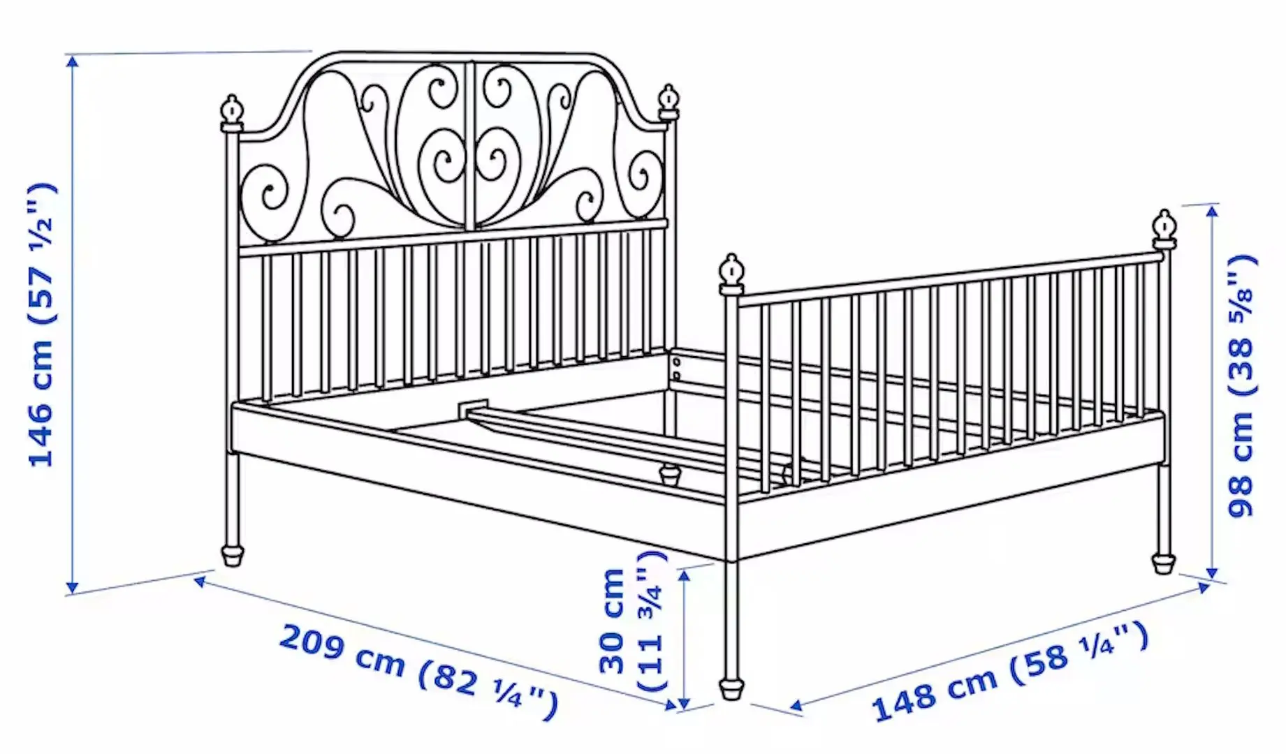 Pat Ikea Leirvik Luroy 160x200 (Alb)