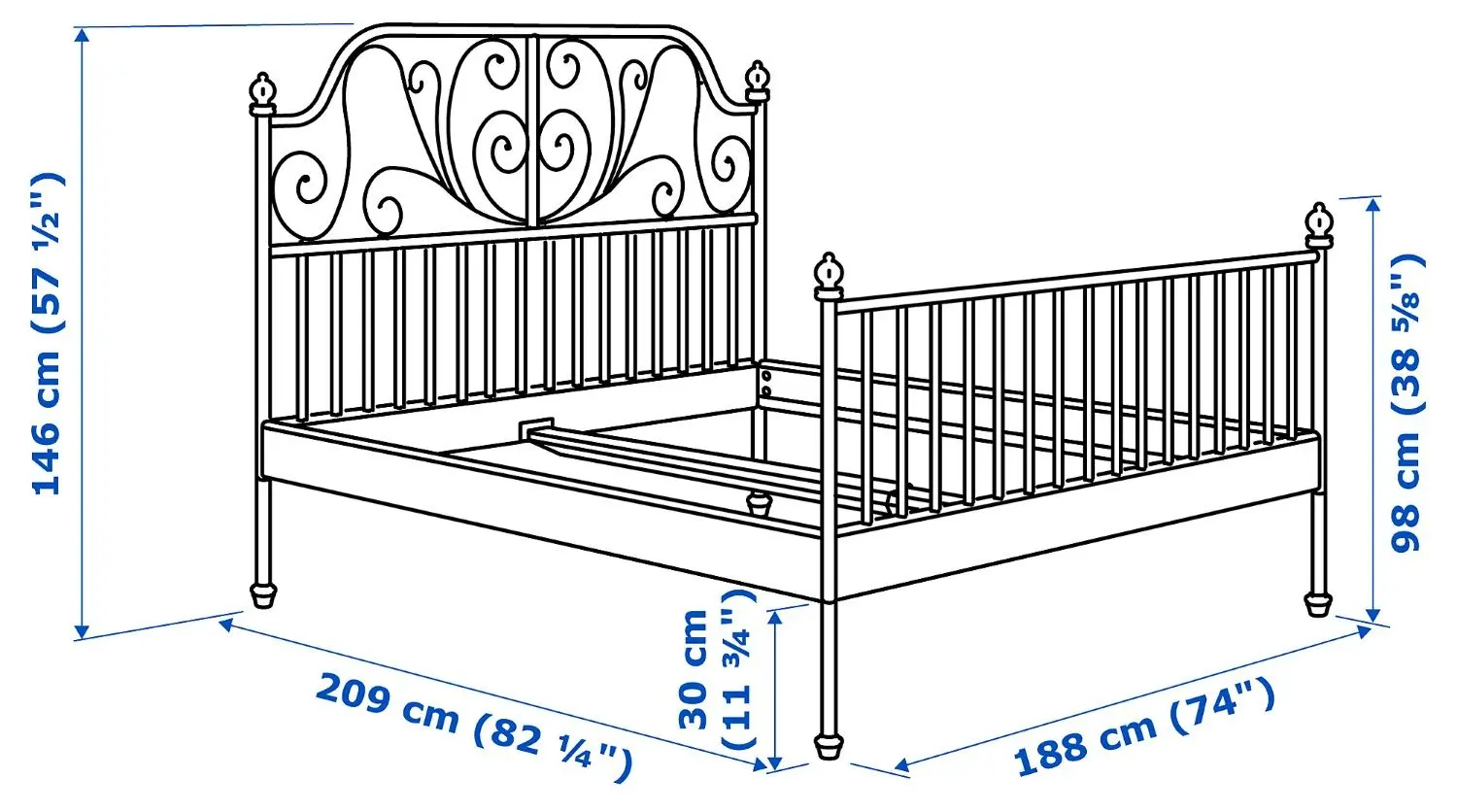Pat Ikea Leirvik Luroy 180х200 (Alb) - 10
