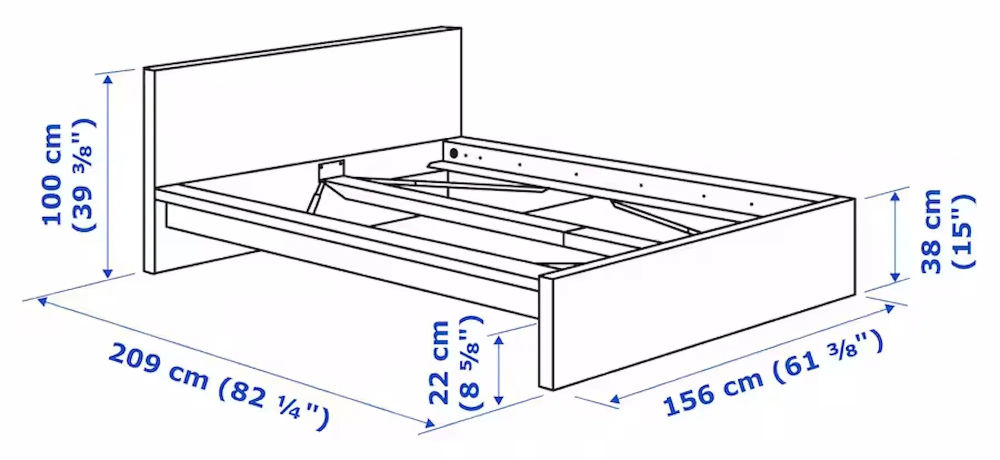 Pat Ikea Malm 140x200 (Alb)