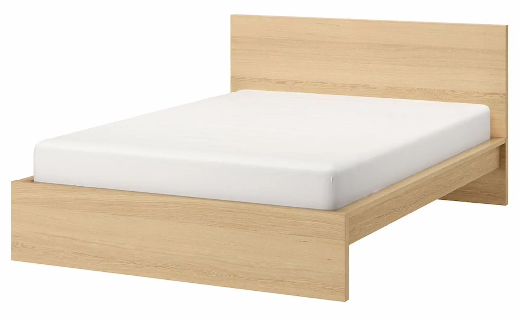 Pat Ikea Malm 160x200 (Furnir Stejar Alb)