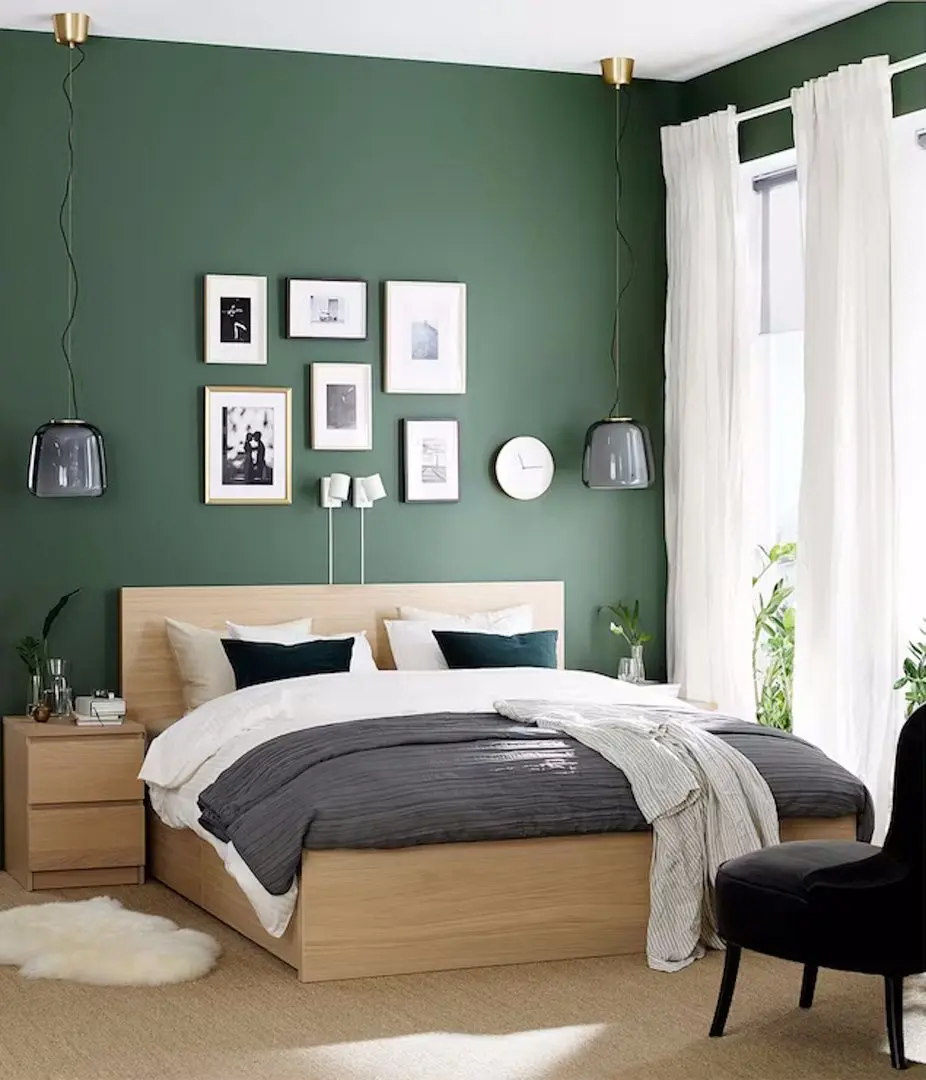 Кровать Ikea Malm 2 ящика 180x200 (Беленый Дубовый Шпон)