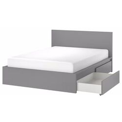 Pat Ikea Malm 4 cutii depozitare 180x200 (Gri) Thumb