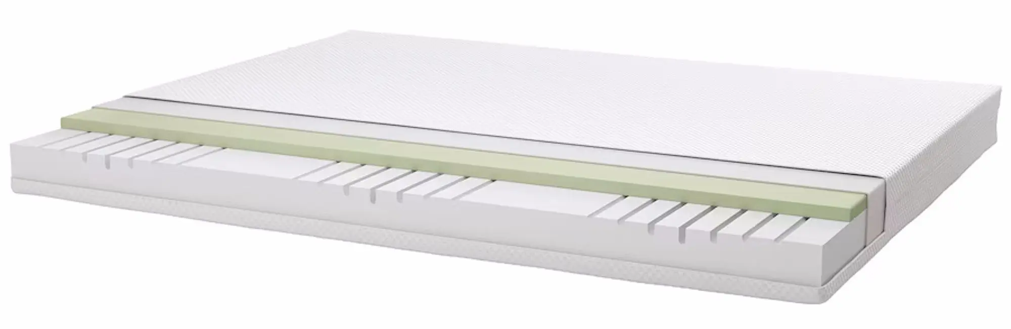 Pat Ikea Malm/Abygda ferma/cu saltea 140x200 (Alb)