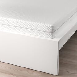 Pat Ikea Malm/Abygda ferma/cu saltea 140x200 (Alb) Thumb