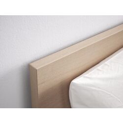 Pat Ikea Malm/Abygda ferma/cu saltea 180x200 (Furnir Stejar Alb) Thumb