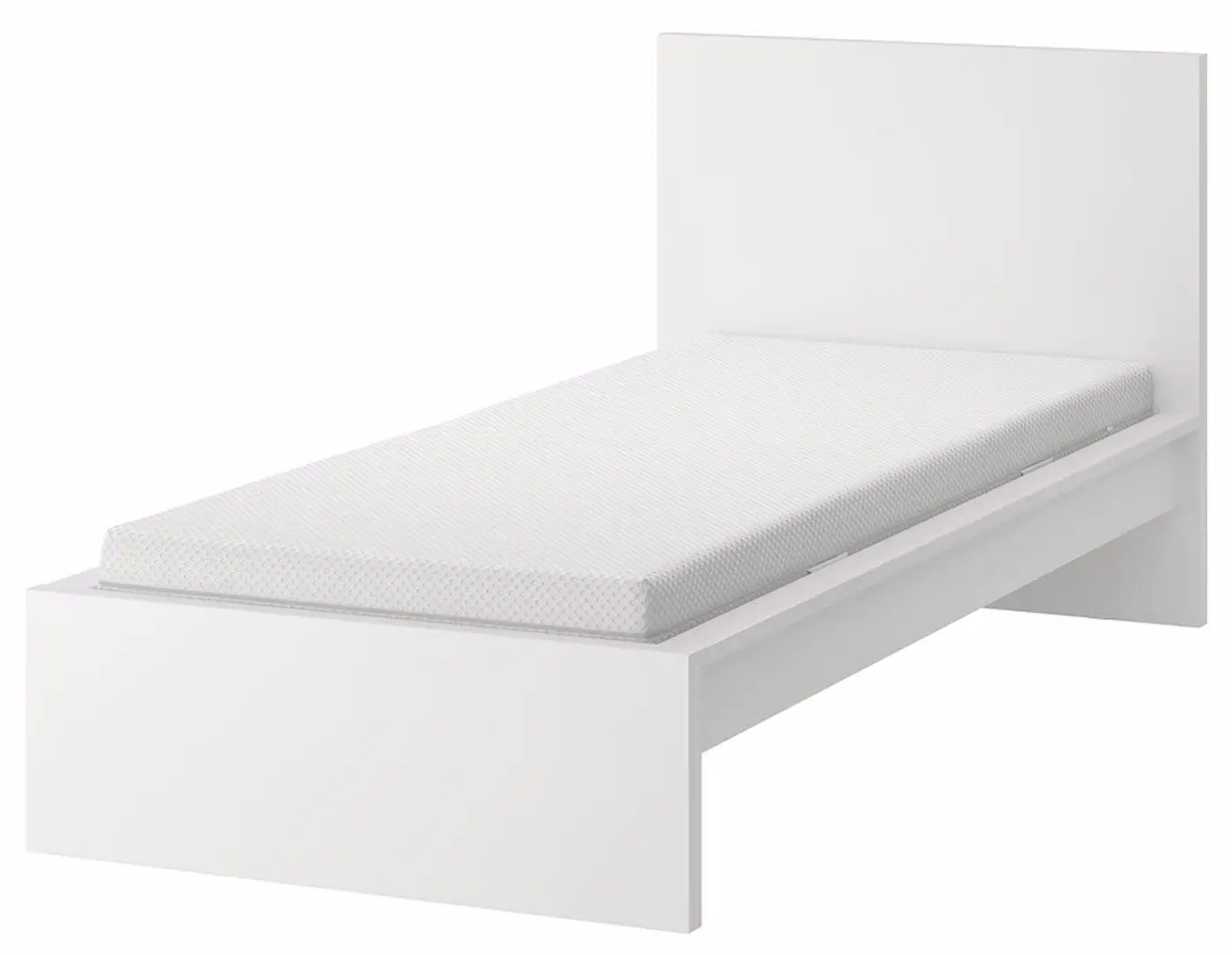 Pat Ikea Malm/Abygda ferma/cu saltea 90x200 (Alb) - 15