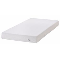 Pat Ikea Malm/Abygda ferma/cu saltea 90x200 (Alb) Thumb