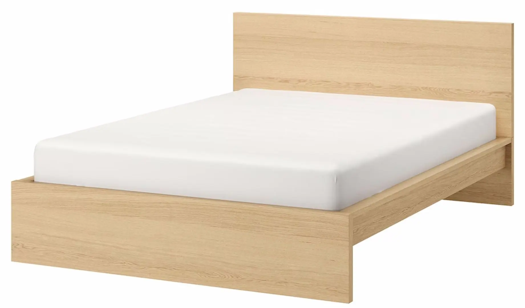 Pat Ikea Malm/Lindbaden 140x200 (Furnir Stejar Alb) - 2