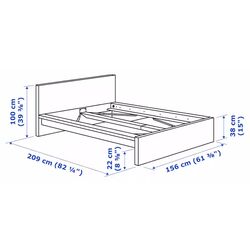 Кровать Ikea Malm/Lindbaden 180x200 (Белый) Thumb