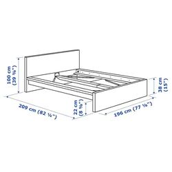 Pat Ikea Malm/Lindbaden 180x200 (Furnir Stejar Alb) Thumb