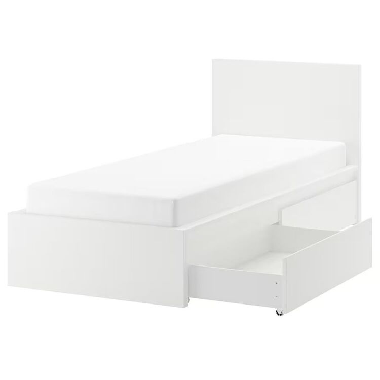 Кровать Ikea Malm/Lindbaden 2 ящика 90x200 (Белый) купить в Кишиневе ...