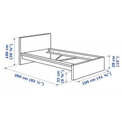 Pat Ikea Malm/Lindbaden 90x200 (Alb) Thumb