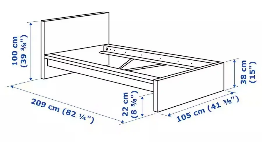 Pat Ikea Malm/Lindbaden 90x200 (Alb)