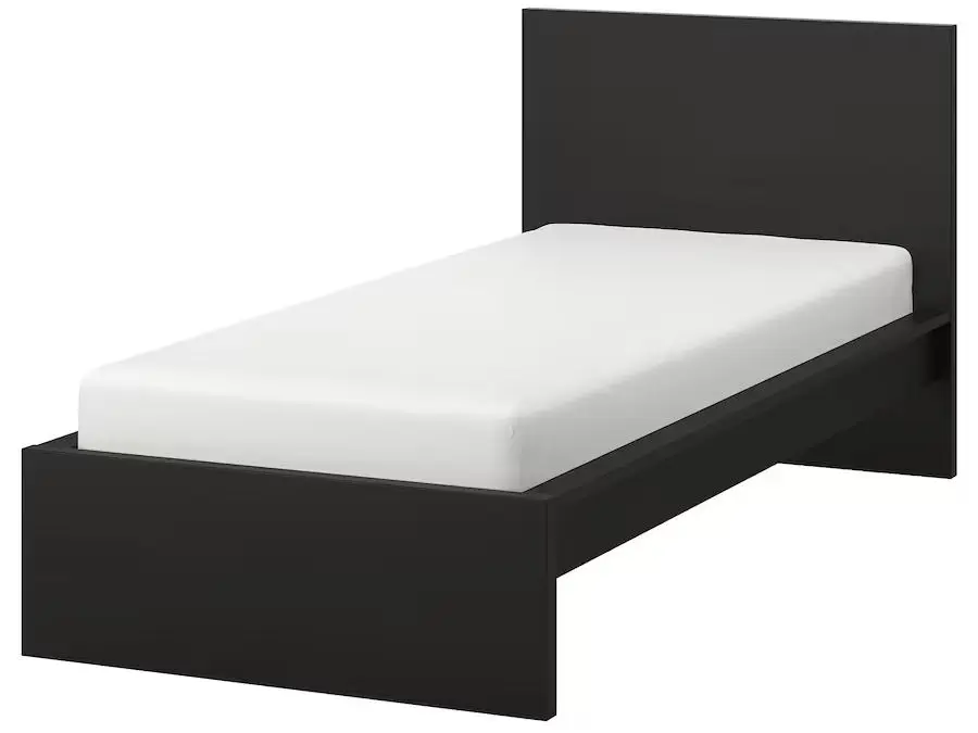Pat Ikea Malm/Lindbaden 90x200 (Negru-Maro)