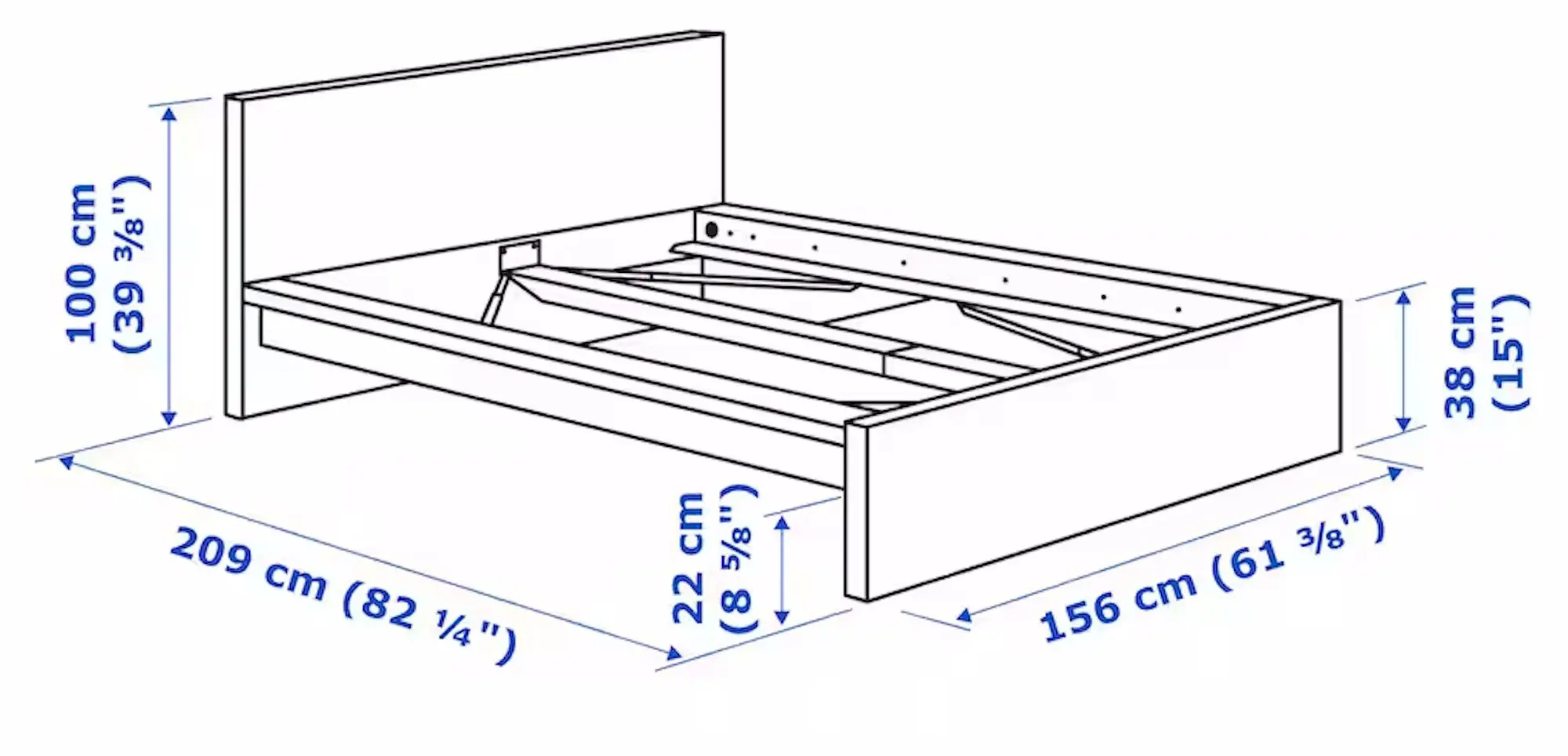 Pat Ikea Malm/Lonset 140x200 (Alb)