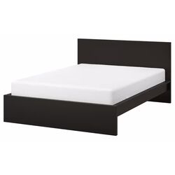 Кровать Ikea Malm/Lonset 140x200 (Черно-Коричневый) Thumb