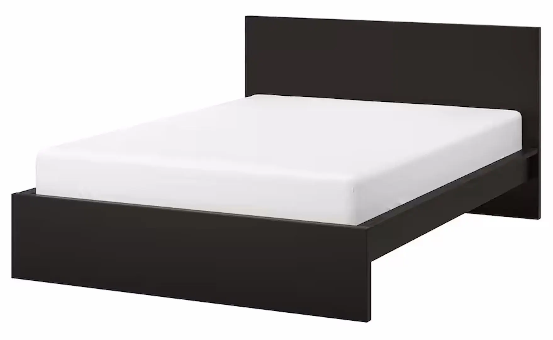 Кровать Ikea Malm/Lonset 140x200 (Черно-Коричневый) - 2