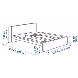 Pat Ikea Malm/Lonset 180x200 (Furnir Stejar Alb) Thumb