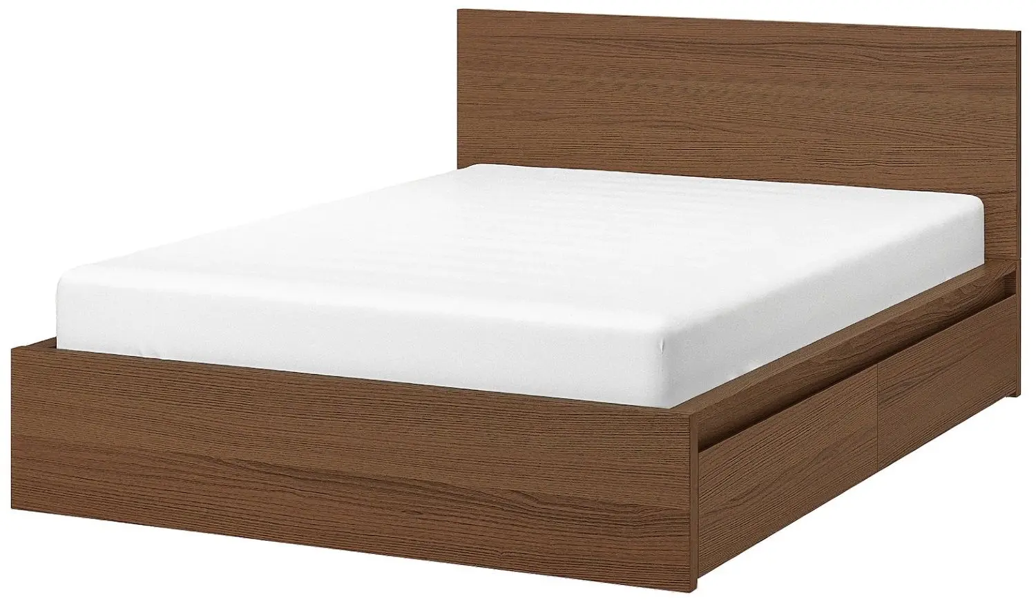 Pat Ikea Malm Lonset 2 cutii depozitare 160х200 (Frasin Maro)