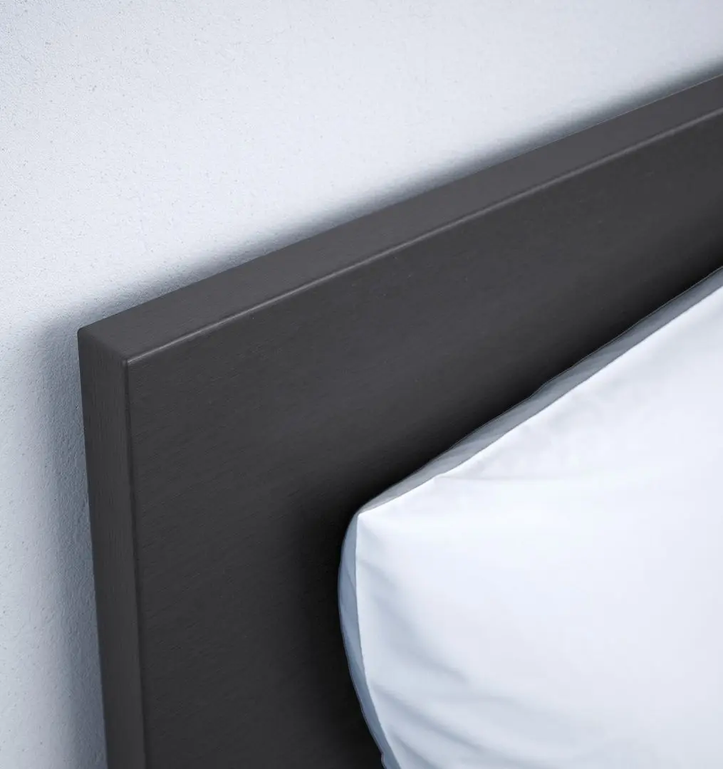 Кровать Ikea Malm/Lonset 2 ящика 90х200 (Черно-Коричневый)