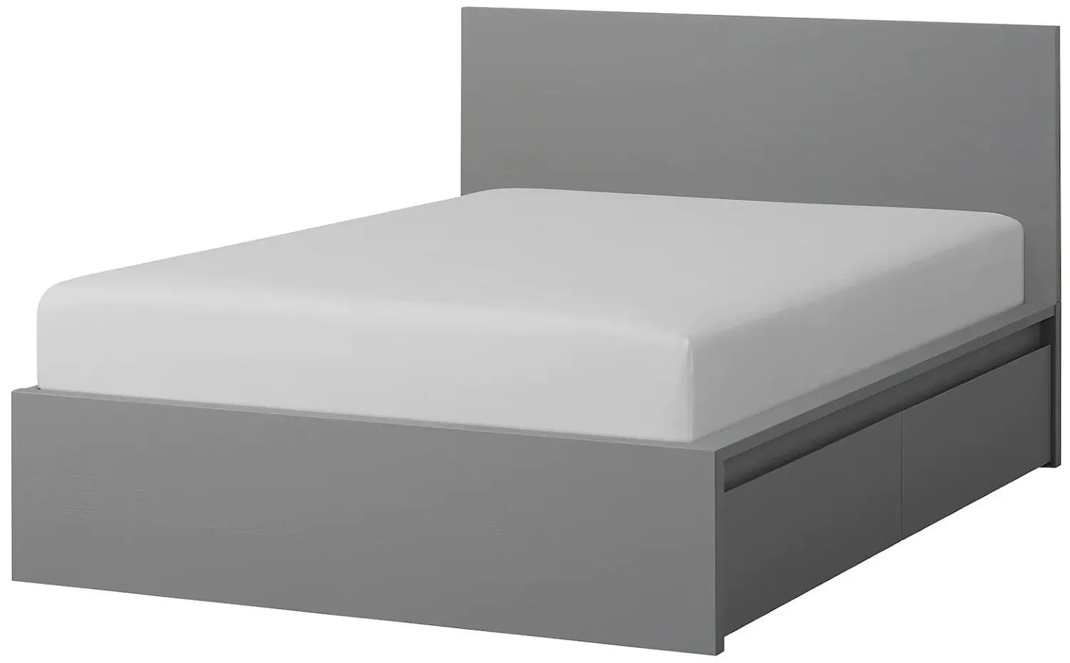 Pat Ikea Malm/Lonset 4 cutii depozitare 160х200 (Gri)