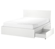 Кровать Ikea Malm/Lonset 4 ящика 160x200 (Белый)