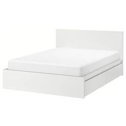 Pat Ikea Malm/Luroy 2 cutii 140х200 (Alb)