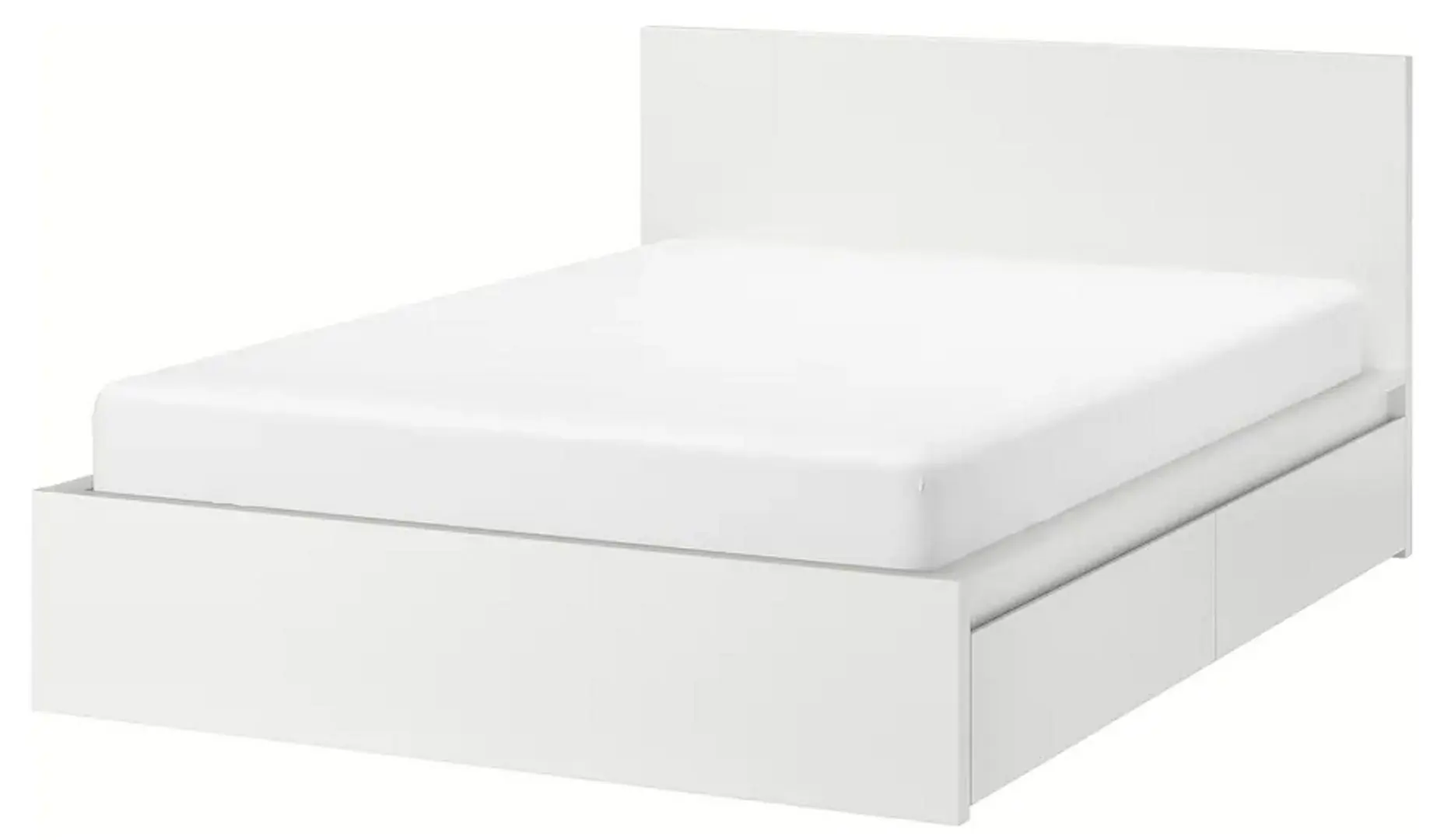 Pat Ikea Malm/Luroy 2 cutii 140х200 (Alb)