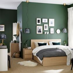 Кровать Ikea Malm/Luroy 2 ящика 140х200 (Дуб Беленый) Thumb