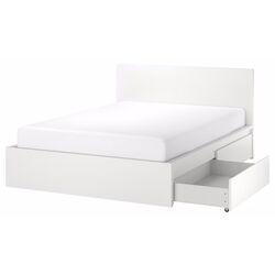 Pat Ikea Malm/Luroy 2 cutii depozitare 180x200 (Alb) Thumb