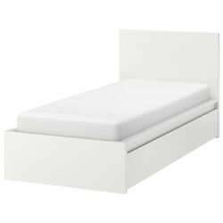 Pat Ikea Malm Luroy 2 cutii depozitare 90х200 (Alb)