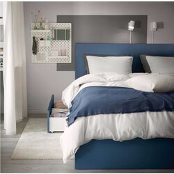 Pat Ikea Malm/Luroy 4 cutii depozitare 160x200 (Albastru) Thumb