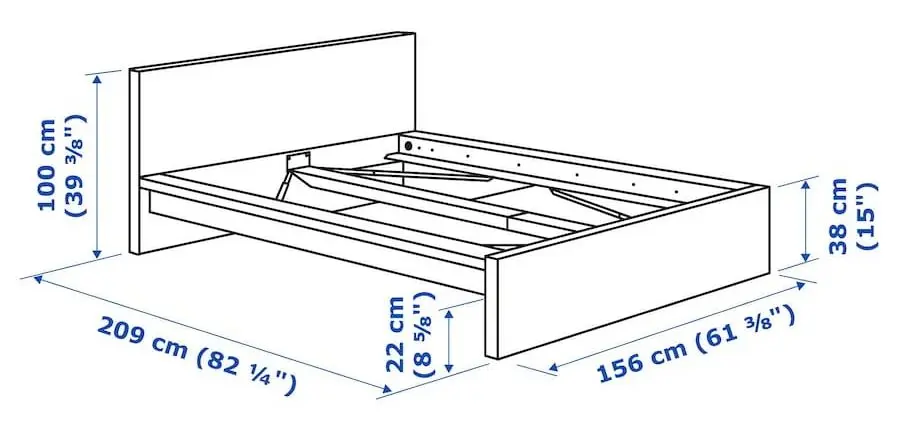 Pat Ikea Malm/Valevag 140x200 (Furnir Stejar Alb/Extra Ferma) - 11