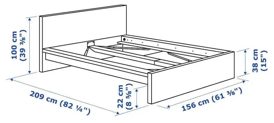 Pat Ikea Malm/Valevag 140x200 (Alb/Ferma) - 12