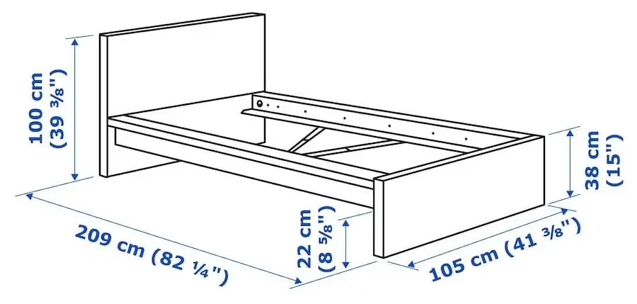 Pat Ikea Malm/Valevag 90x200 (Alb/Extra Ferma) - 12